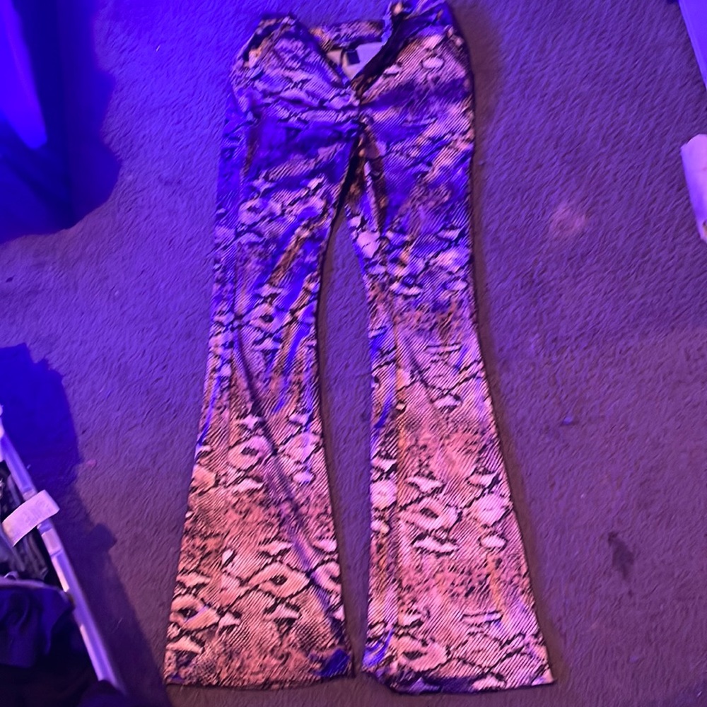 Snake print pants
